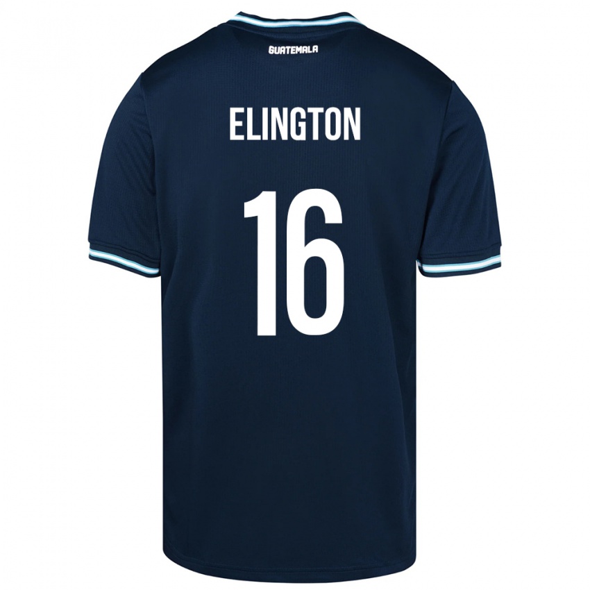 Bambino Maglia Guatemala Elvi Elington #16 Blu Kit Gara Away 24-26 Maglietta