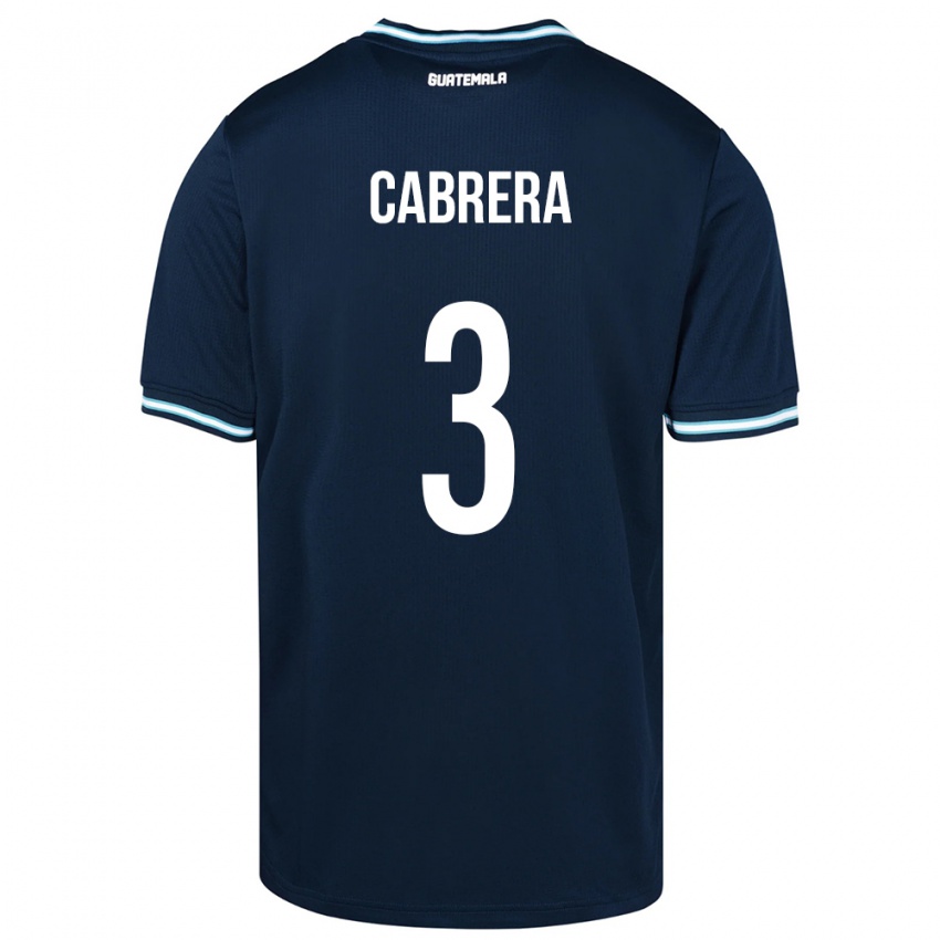 Bambino Maglia Guatemala Gabriel Cabrera #3 Blu Kit Gara Away 24-26 Maglietta