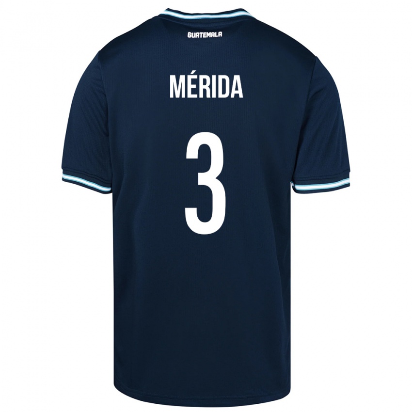 Bambino Maglia Guatemala Daniel Mérida #3 Blu Kit Gara Away 24-26 Maglietta