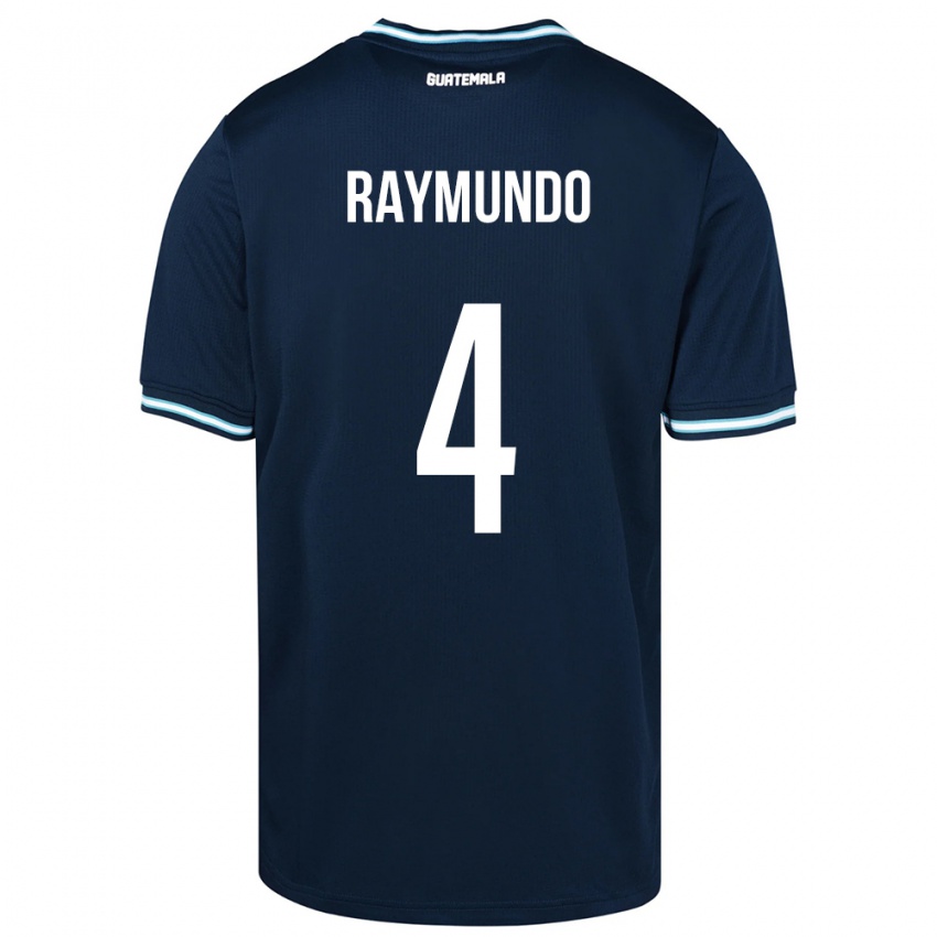 Bambino Maglia Guatemala Cristopher Raymundo #4 Blu Kit Gara Away 24-26 Maglietta