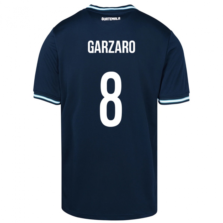 Bambino Maglia Guatemala Santiago Garzaro #8 Blu Kit Gara Away 24-26 Maglietta