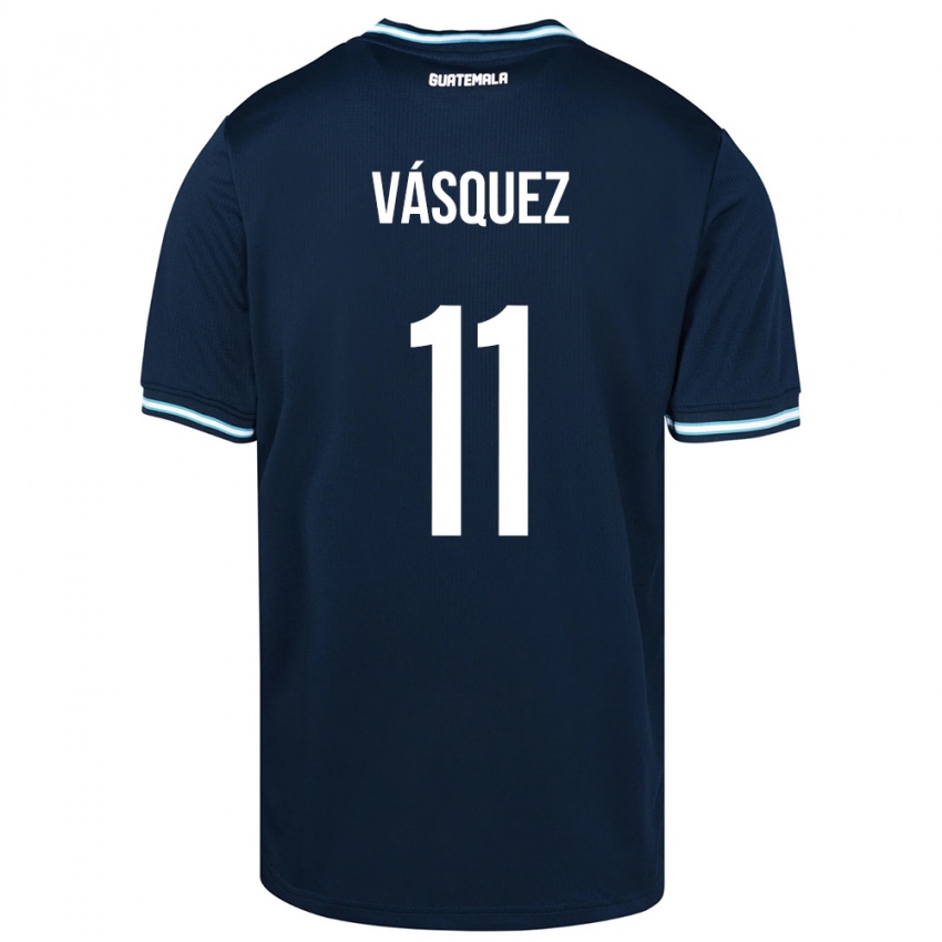 Bambino Maglia Guatemala Gabino Vásquez #11 Blu Kit Gara Away 24-26 Maglietta