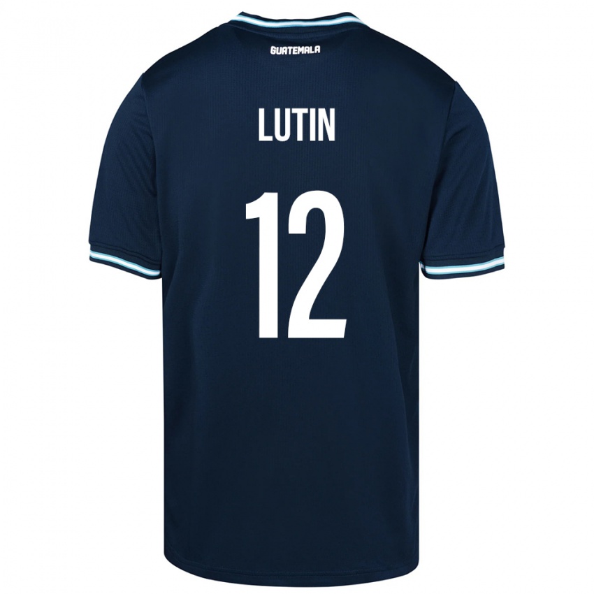 Bambino Maglia Guatemala John Lutin #12 Blu Kit Gara Away 24-26 Maglietta