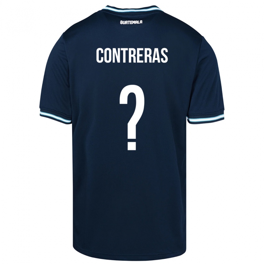 Bambino Maglia Guatemala Betzael Contreras #0 Blu Kit Gara Away 24-26 Maglietta