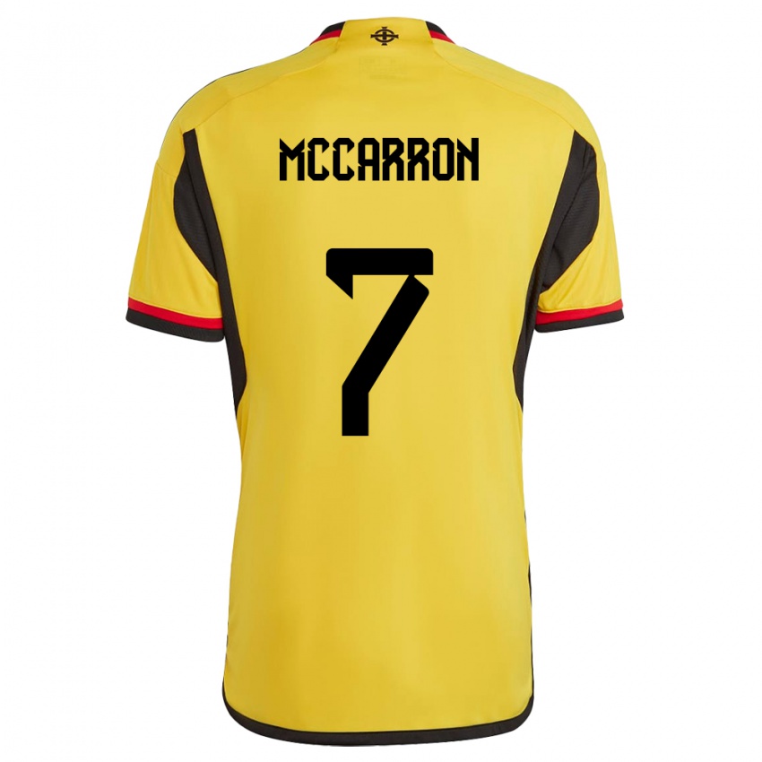 Bambino Maglia Irlanda Del Nord Chloe Mccarron #7 Bianco Kit Gara Away 24-26 Maglietta