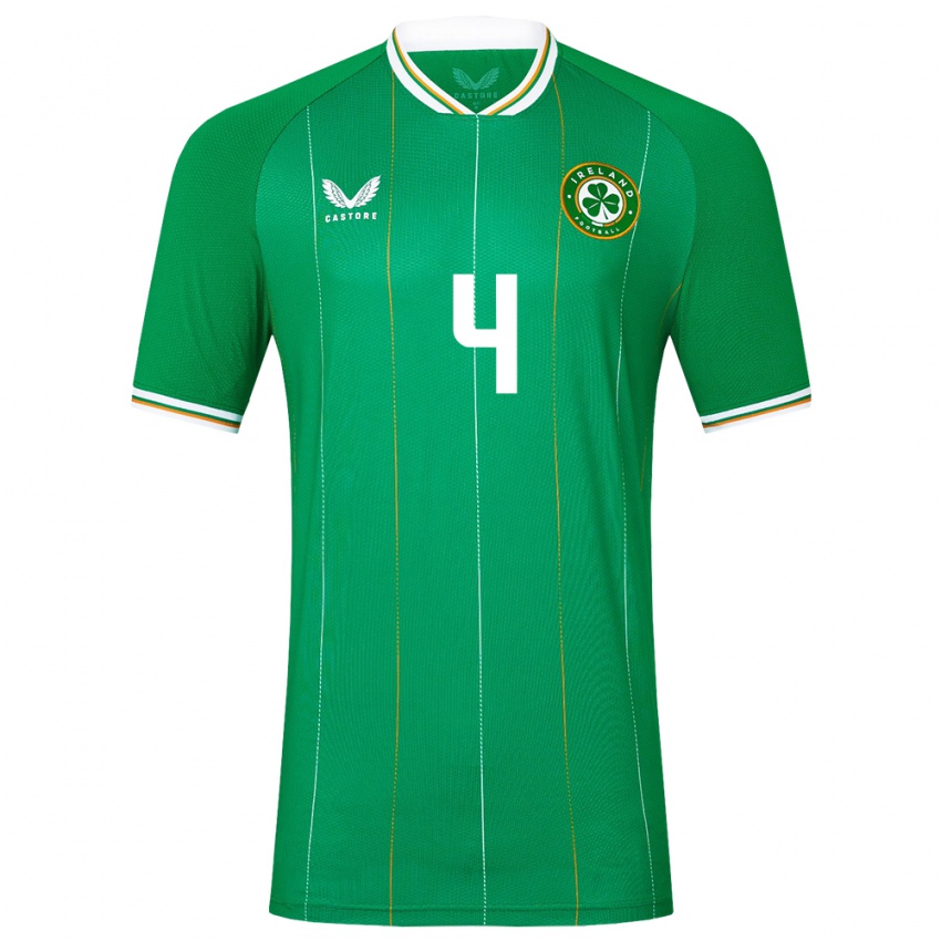 Uomo Maglia Irlanda Luca Cailloce #4 Verde Kit Gara Home 24-26 Maglietta