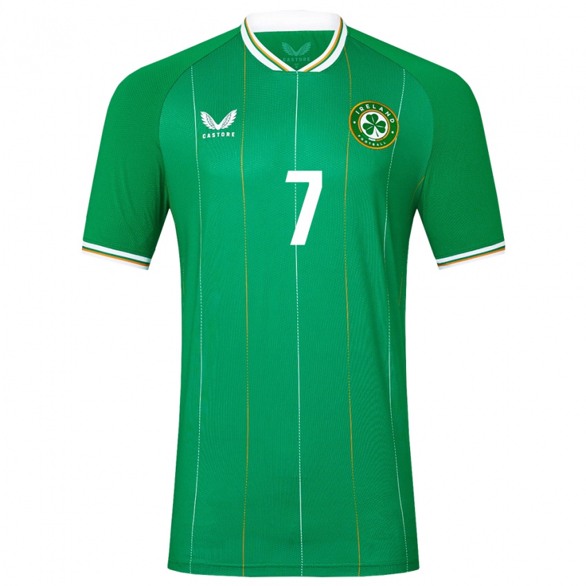 Uomo Maglia Irlanda Rocco Vata #7 Verde Kit Gara Home 24-26 Maglietta