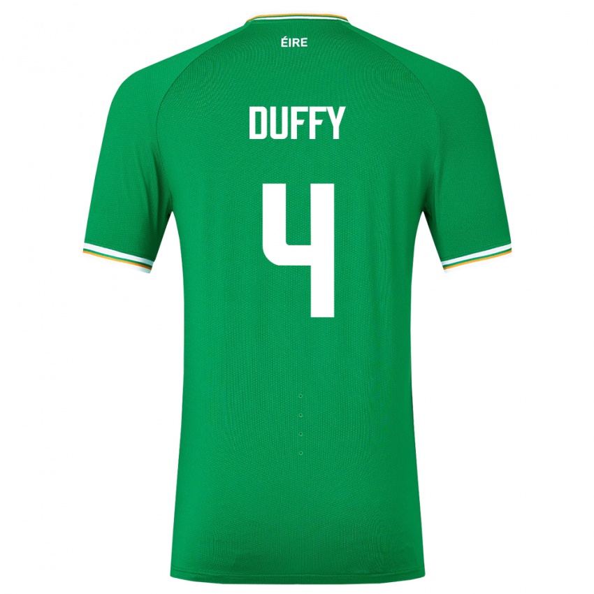 Uomo Maglia Irlanda Shane Duffy #4 Verde Kit Gara Home 24-26 Maglietta