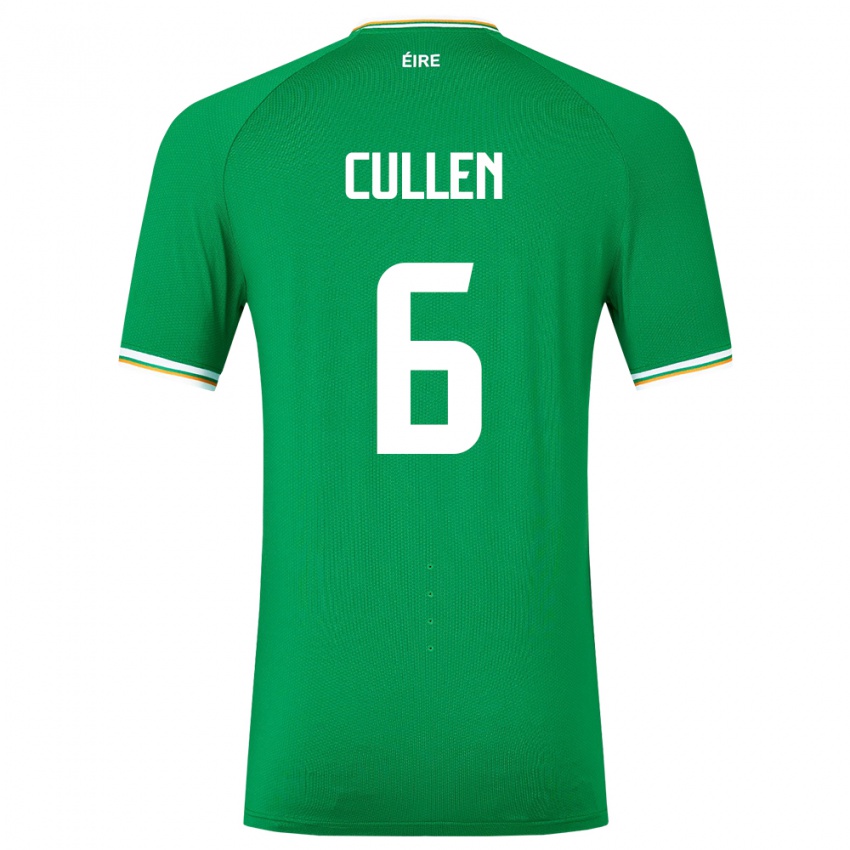 Uomo Maglia Irlanda Josh Cullen #6 Verde Kit Gara Home 24-26 Maglietta