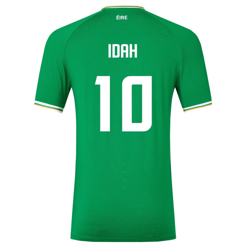 Uomo Maglia Irlanda Adam Idah #10 Verde Kit Gara Home 24-26 Maglietta