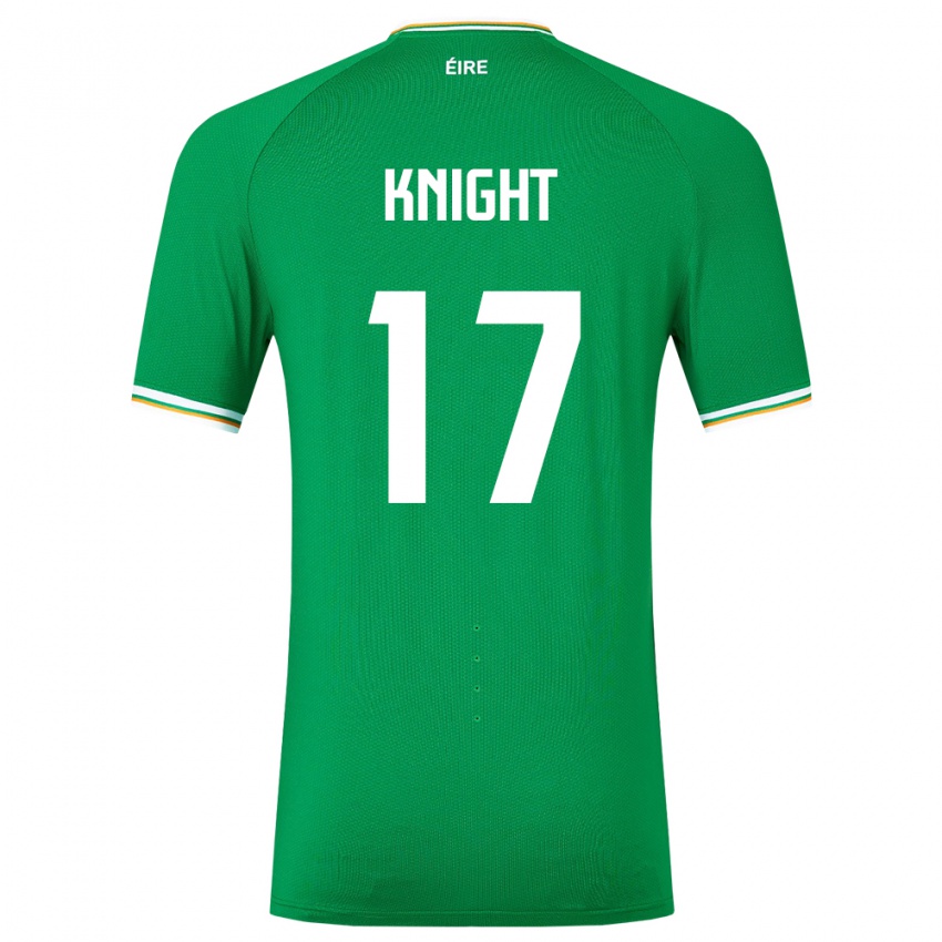 Uomo Maglia Irlanda Jason Knight #17 Verde Kit Gara Home 24-26 Maglietta