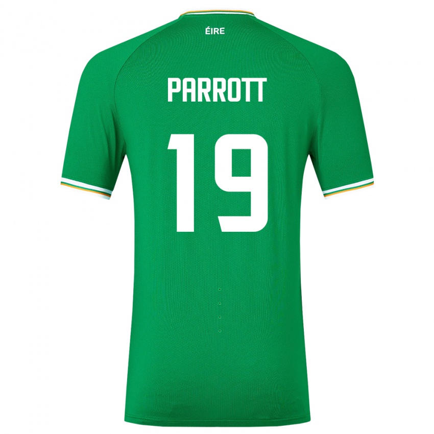 Uomo Maglia Irlanda Troy Parrott #19 Verde Kit Gara Home 24-26 Maglietta