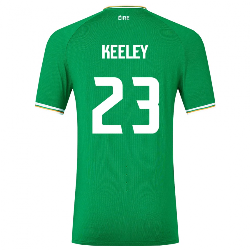Uomo Maglia Irlanda Josh Keeley #23 Verde Kit Gara Home 24-26 Maglietta