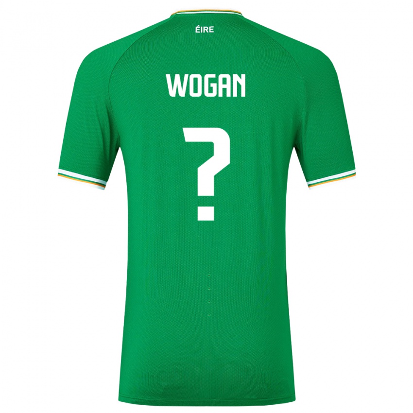 Uomo Maglia Irlanda Andrew Wogan #0 Verde Kit Gara Home 24-26 Maglietta