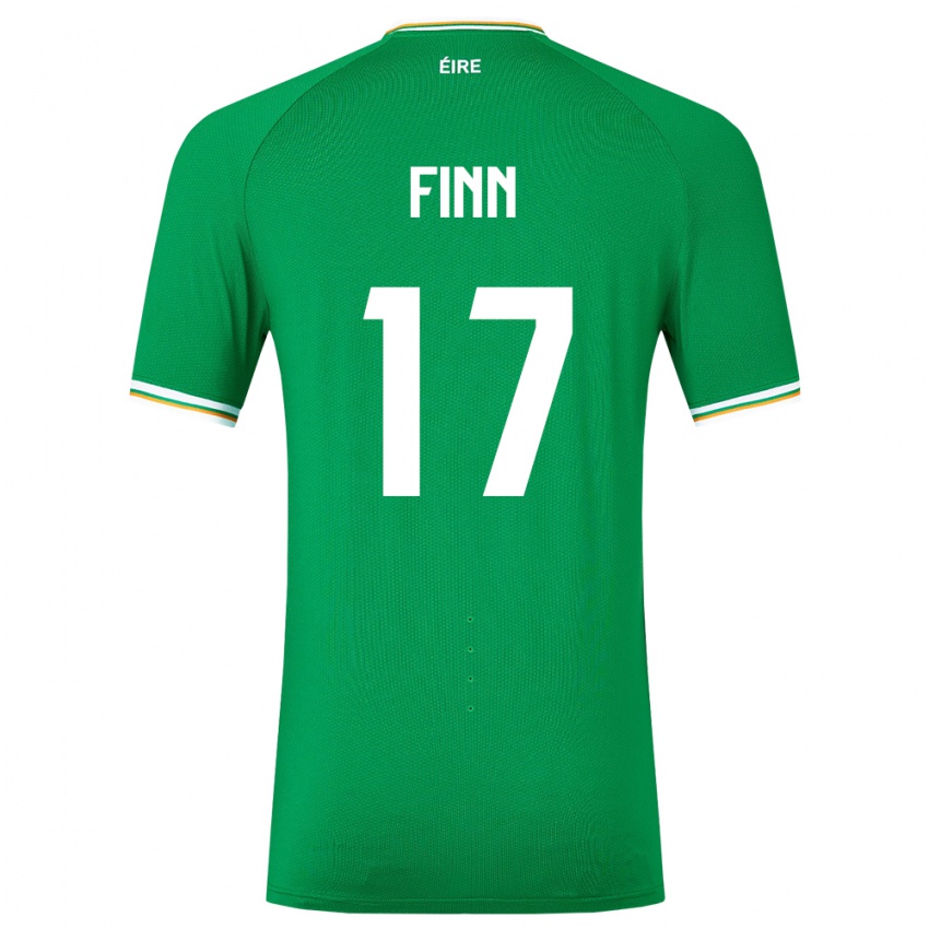 Uomo Maglia Irlanda Jamie Finn #17 Verde Kit Gara Home 24-26 Maglietta