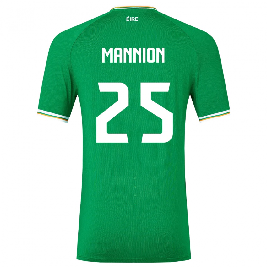 Uomo Maglia Irlanda Aoife Mannion #25 Verde Kit Gara Home 24-26 Maglietta