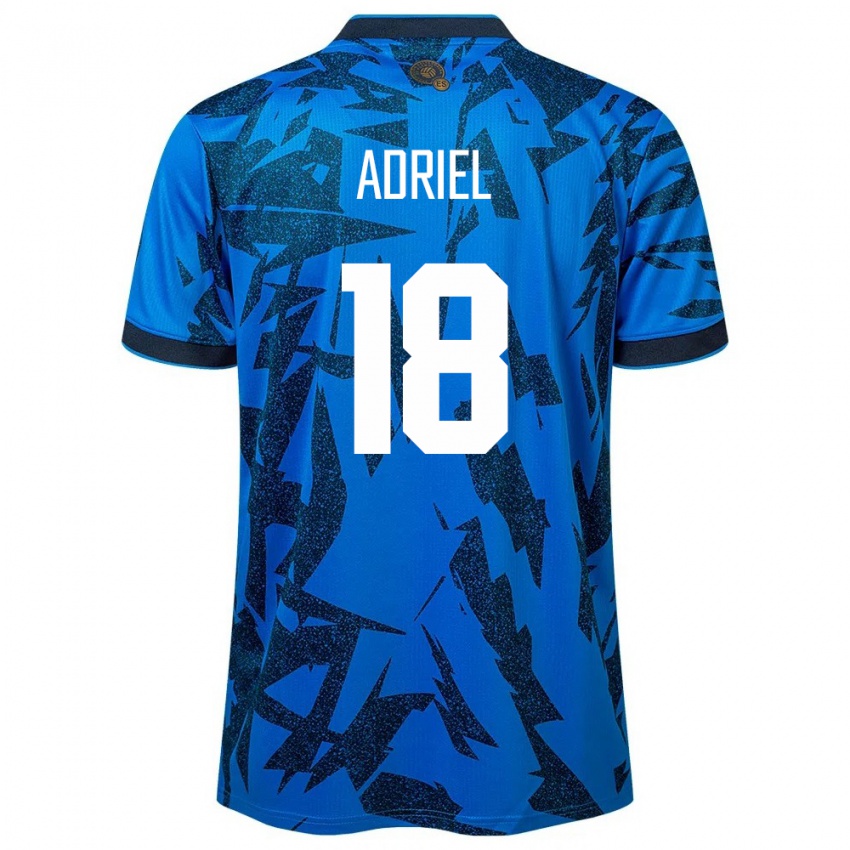 Uomo Maglia El Salvador Adriel Martínez #18 Blu Kit Gara Home 24-26 Maglietta