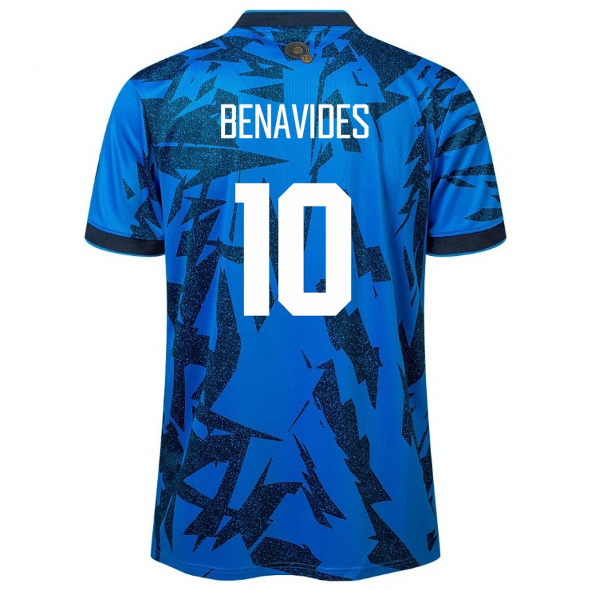 Uomo Maglia El Salvador Matthew Benavides #10 Blu Kit Gara Home 24-26 Maglietta