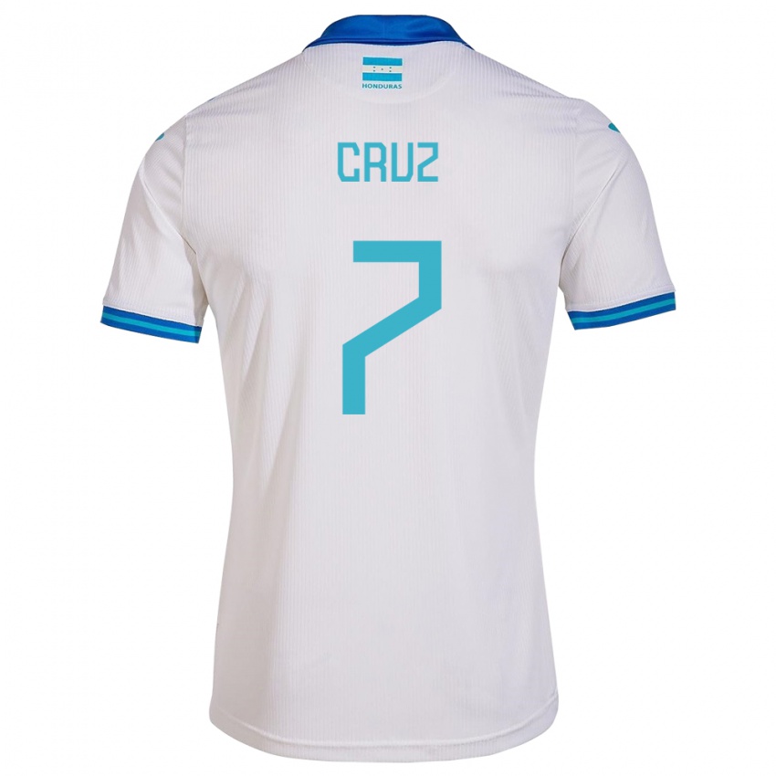 Uomo Maglia Honduras Nixon Cruz #7 Bianco Kit Gara Home 24-26 Maglietta