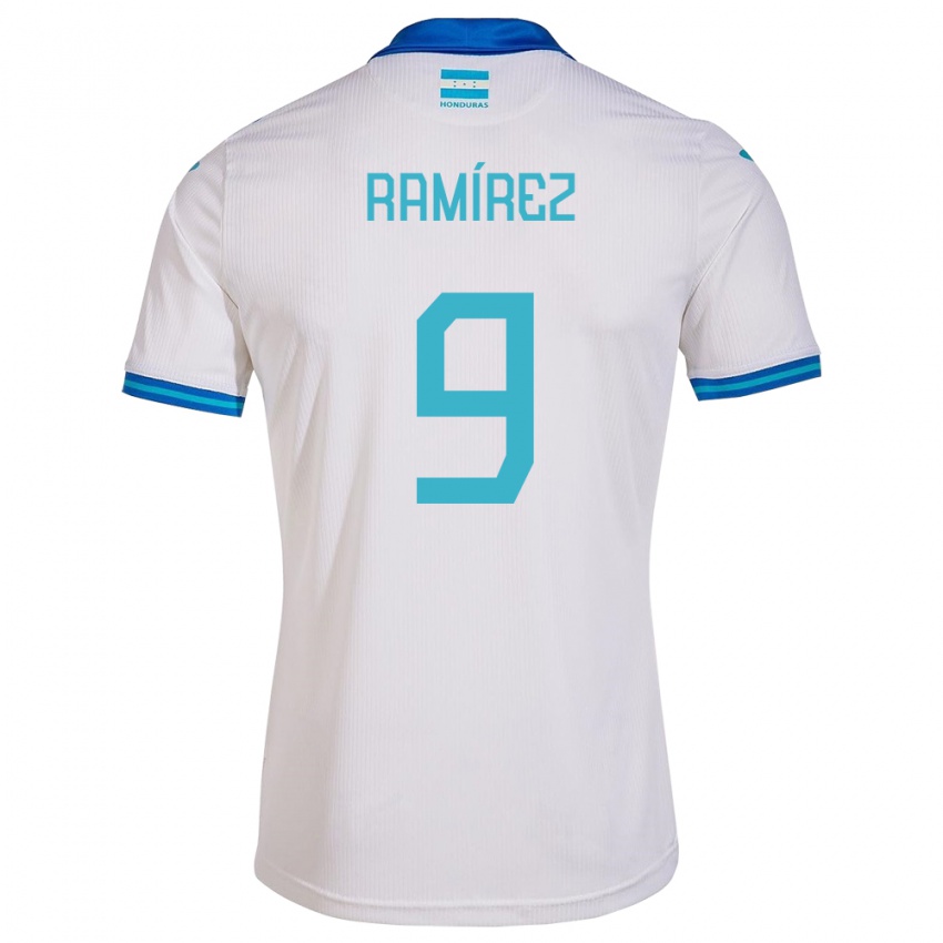 Uomo Maglia Honduras Truimali Ramírez #9 Bianco Kit Gara Home 24-26 Maglietta