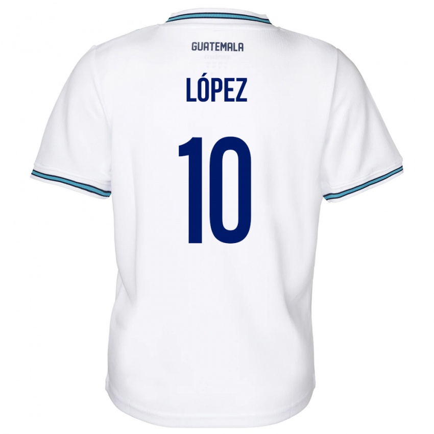 Uomo Maglia Guatemala Antonio López #10 Bianco Kit Gara Home 24-26 Maglietta