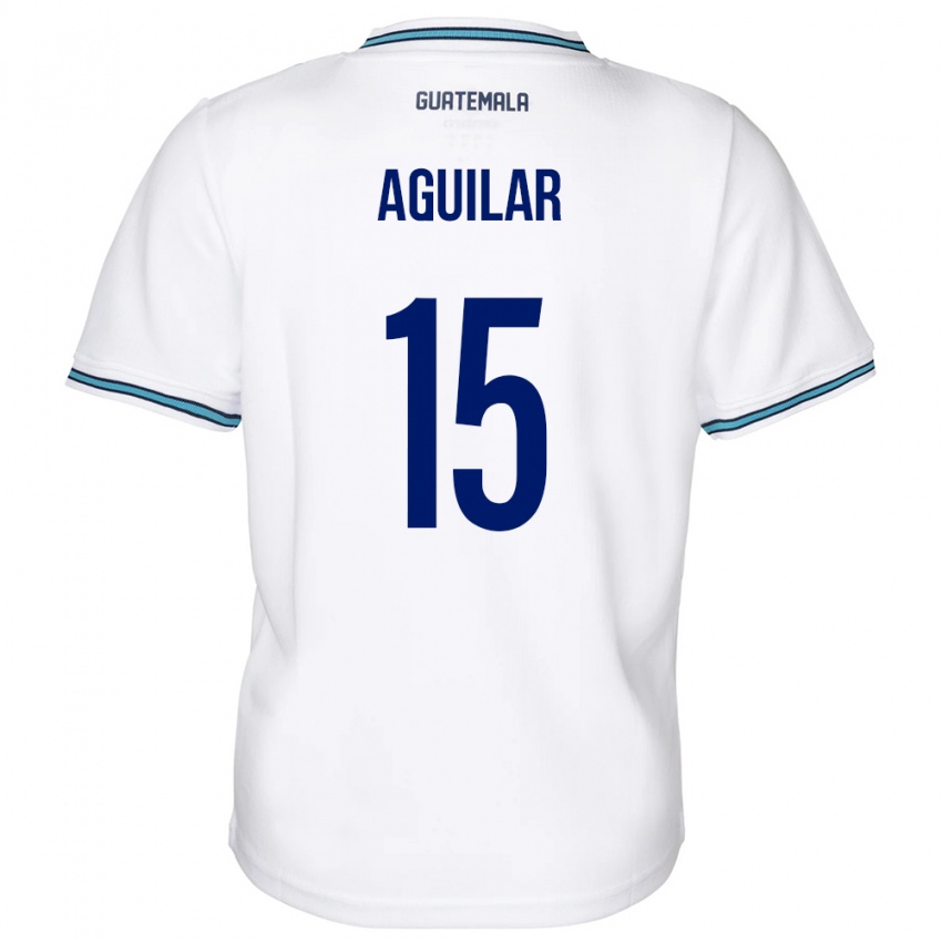 Uomo Maglia Guatemala Carlos Aguilar #15 Bianco Kit Gara Home 24-26 Maglietta