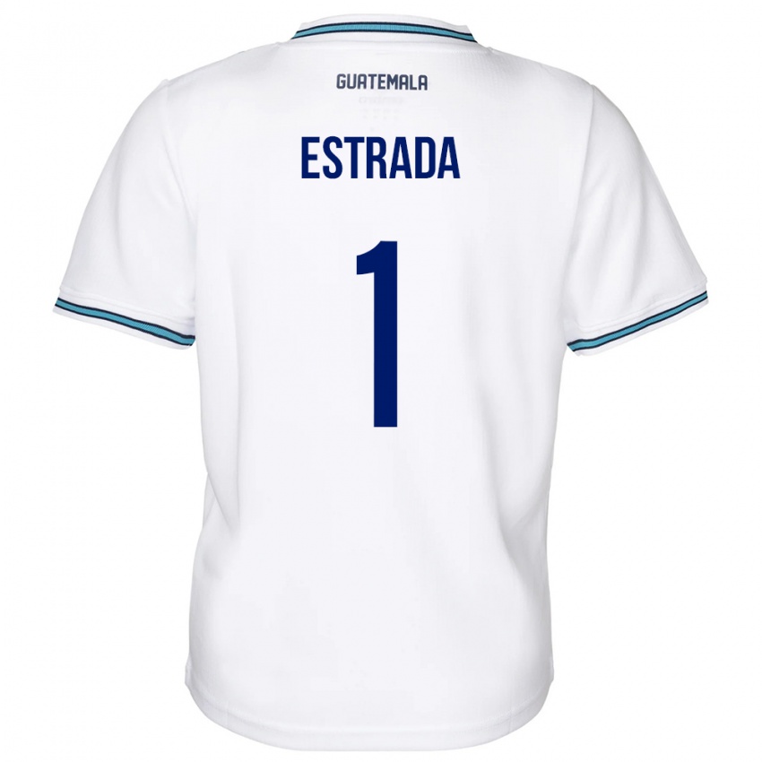 Uomo Maglia Guatemala Alexia Estrada #1 Bianco Kit Gara Home 24-26 Maglietta