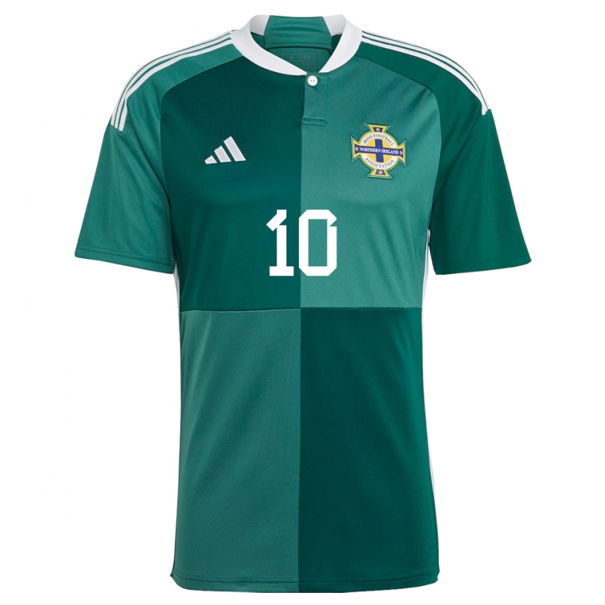 Uomo Maglia Irlanda Del Nord Keri Halliday #10 Verde Kit Gara Home 24-26 Maglietta