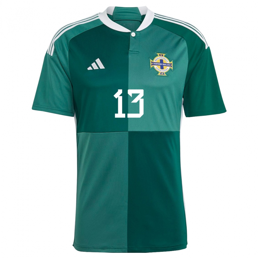 Uomo Maglia Irlanda Del Nord Senan Devine #13 Verde Kit Gara Home 24-26 Maglietta