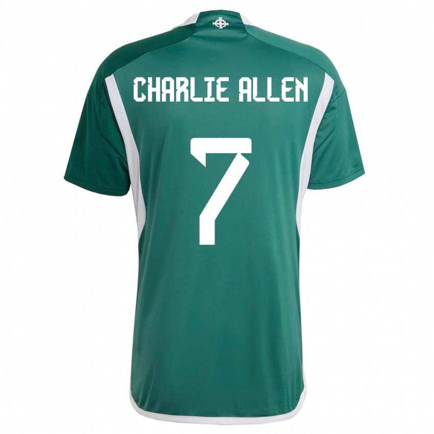 Uomo Maglia Irlanda Del Nord Charlie Allen #7 Verde Kit Gara Home 24-26 Maglietta