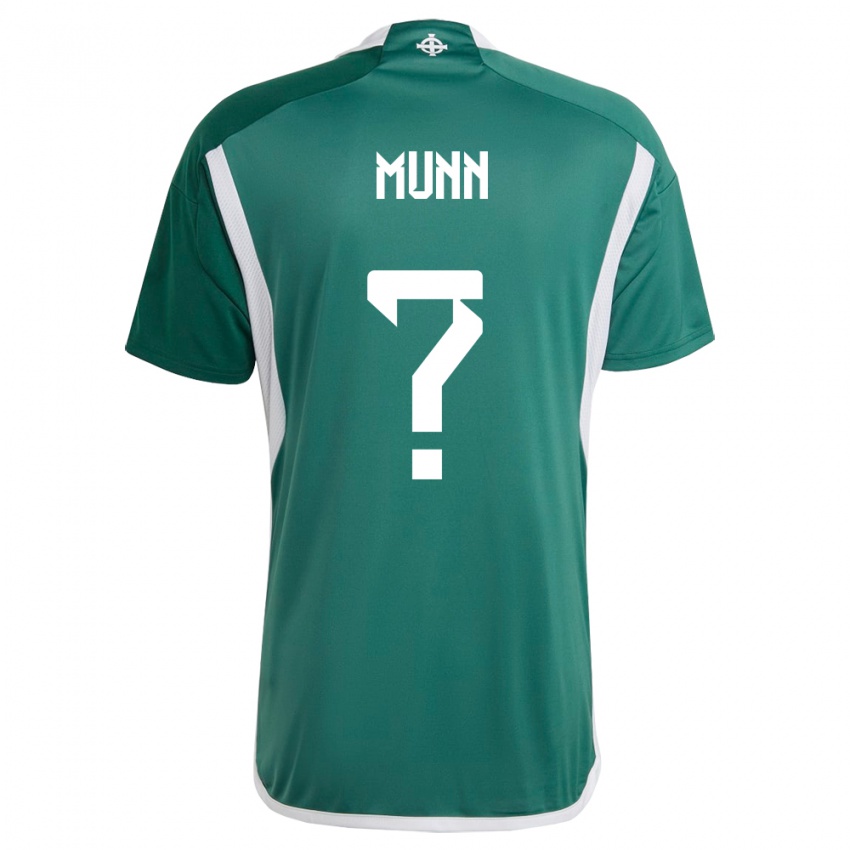 Uomo Maglia Irlanda Del Nord Mason Munn #0 Verde Kit Gara Home 24-26 Maglietta