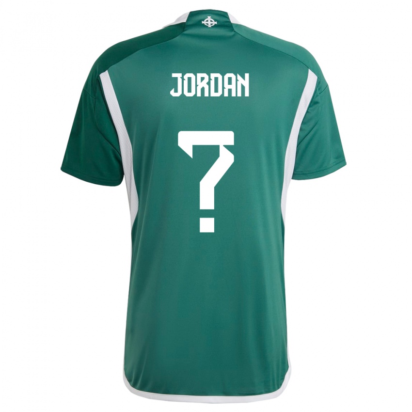 Uomo Maglia Irlanda Del Nord Reece Jordan #0 Verde Kit Gara Home 24-26 Maglietta