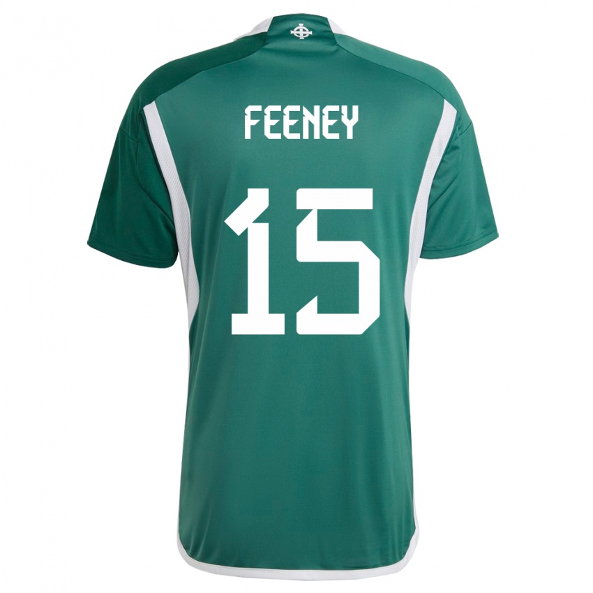 Uomo Maglia Irlanda Del Nord George Feeney #15 Verde Kit Gara Home 24-26 Maglietta