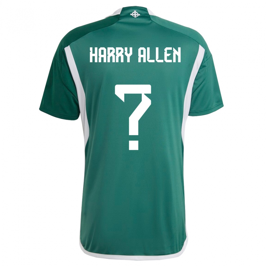 Uomo Maglia Irlanda Del Nord Harry Allen #0 Verde Kit Gara Home 24-26 Maglietta