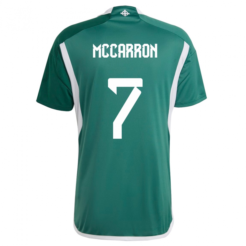 Uomo Maglia Irlanda Del Nord Chloe Mccarron #7 Verde Kit Gara Home 24-26 Maglietta