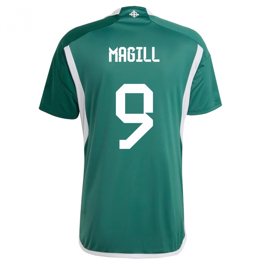 Uomo Maglia Irlanda Del Nord Simone Magill #9 Verde Kit Gara Home 24-26 Maglietta