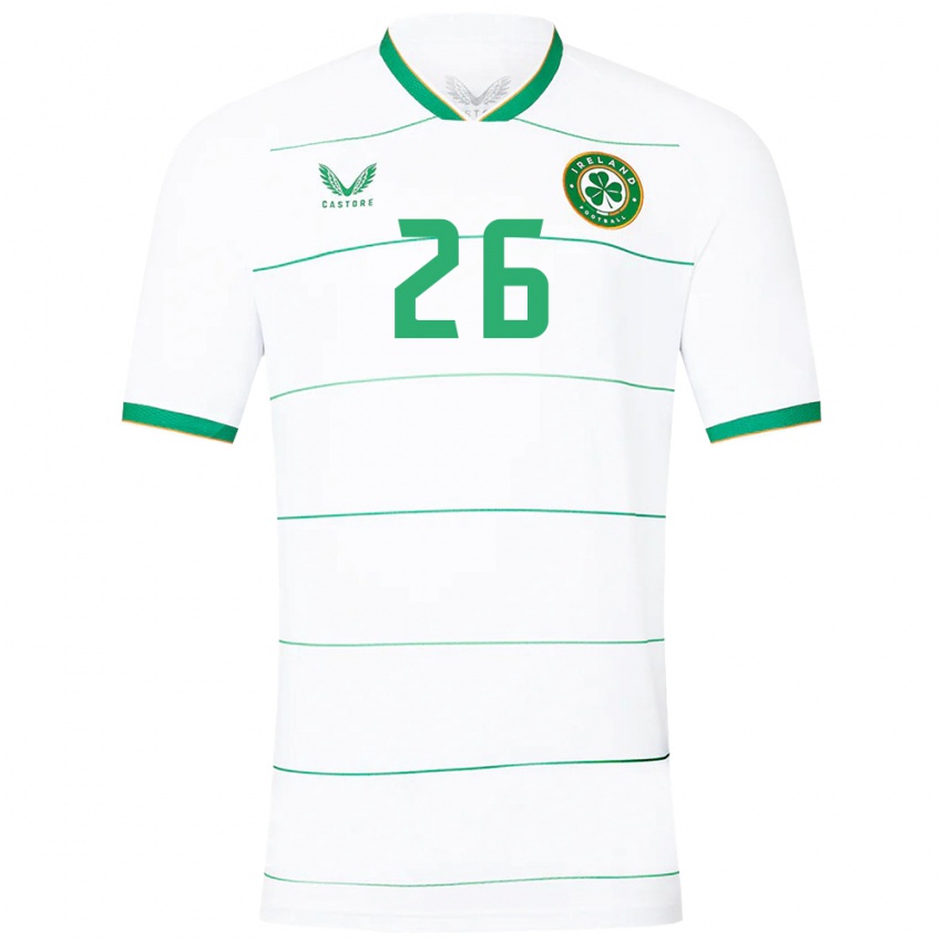 Uomo Maglia Irlanda Tara O'hanlon #26 Bianco Kit Gara Away 24-26 Maglietta