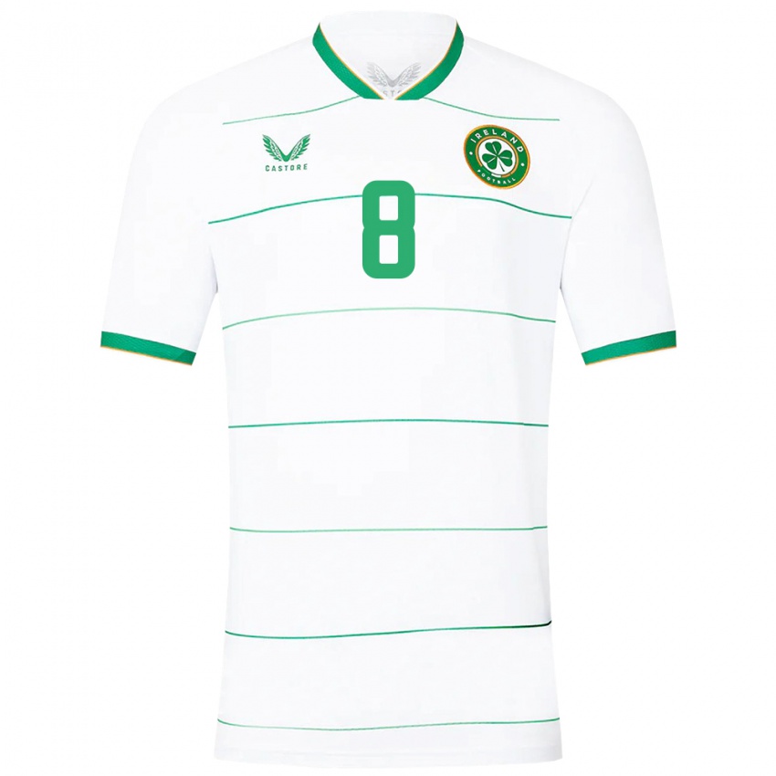 Uomo Maglia Irlanda James Mcmanus #8 Bianco Kit Gara Away 24-26 Maglietta