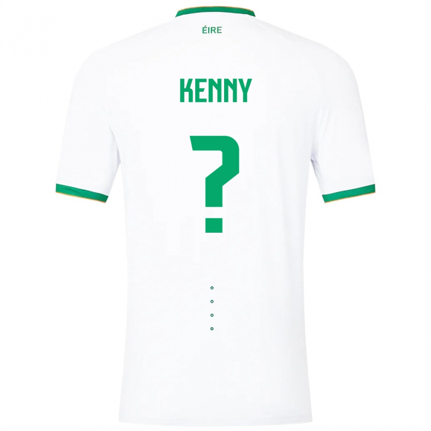 Uomo Maglia Irlanda Johnny Kenny #0 Bianco Kit Gara Away 24-26 Maglietta