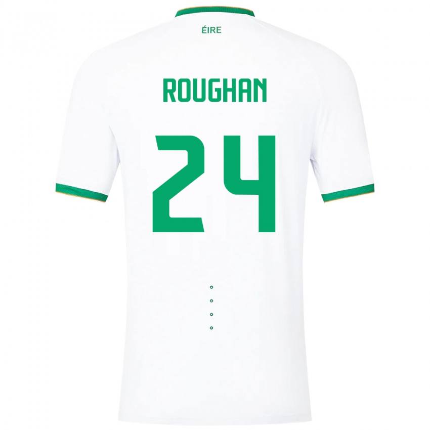 Uomo Maglia Irlanda Sean Roughan #24 Bianco Kit Gara Away 24-26 Maglietta