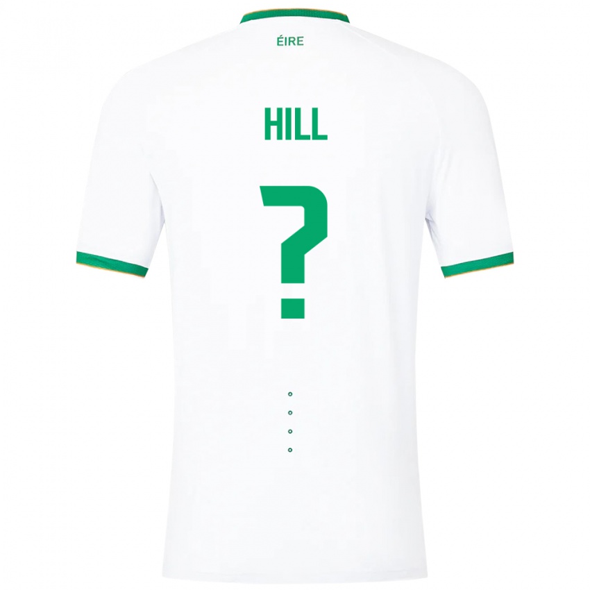 Uomo Maglia Irlanda Tom Hill #0 Bianco Kit Gara Away 24-26 Maglietta
