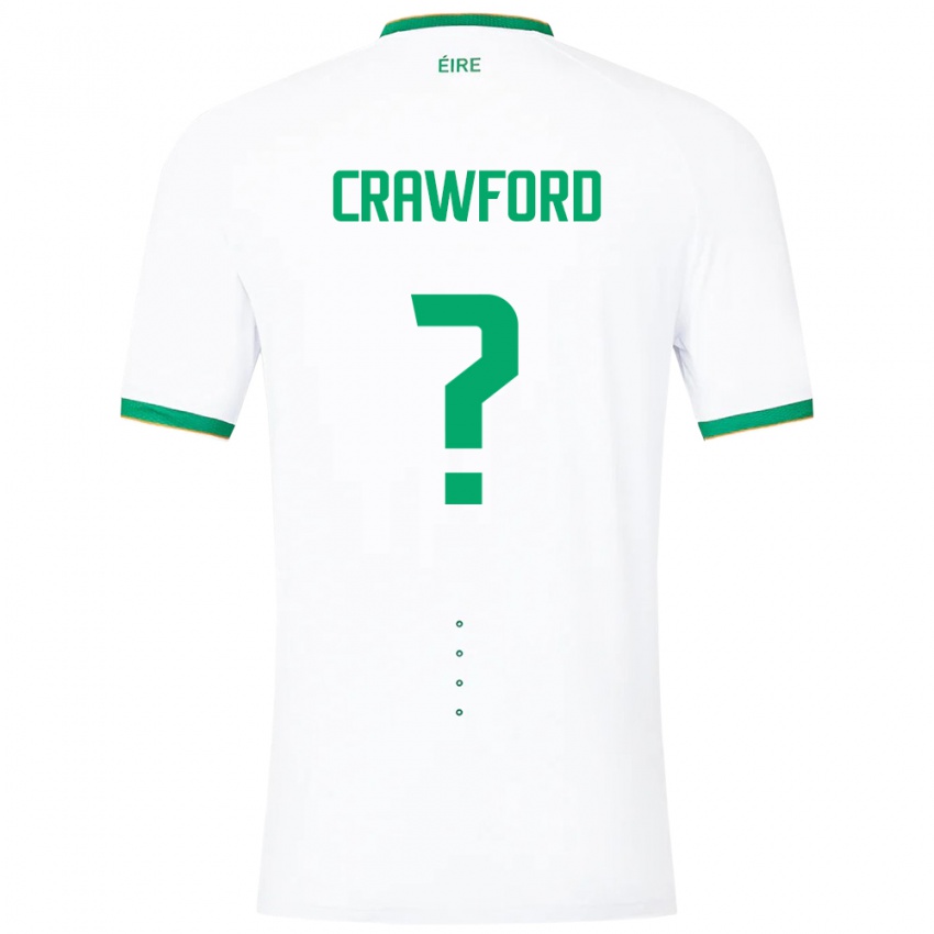 Uomo Maglia Irlanda James Crawford #0 Bianco Kit Gara Away 24-26 Maglietta
