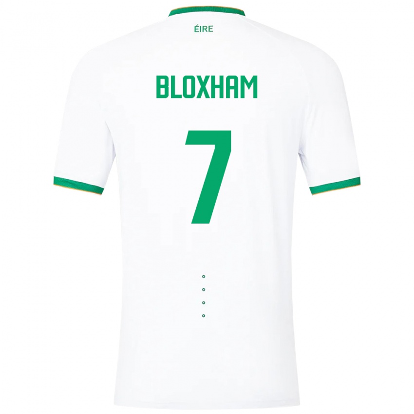 Uomo Maglia Irlanda Tom Bloxham #7 Bianco Kit Gara Away 24-26 Maglietta