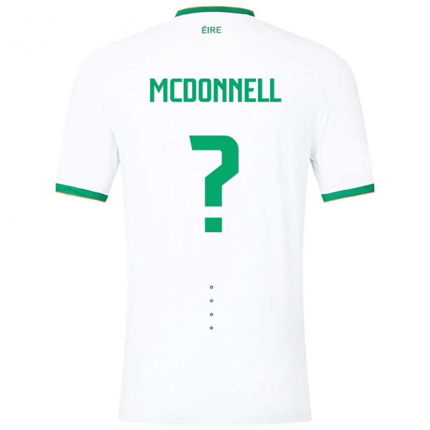 Uomo Maglia Irlanda Grady Mcdonnell #0 Bianco Kit Gara Away 24-26 Maglietta