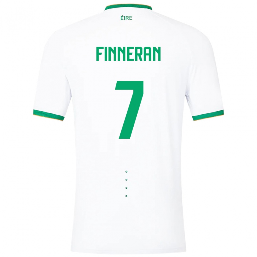 Uomo Maglia Irlanda Rory Finneran #7 Bianco Kit Gara Away 24-26 Maglietta