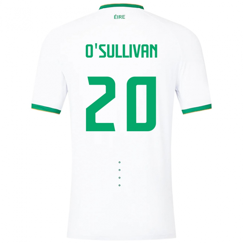 Uomo Maglia Irlanda Cathal O'sullivan #20 Bianco Kit Gara Away 24-26 Maglietta