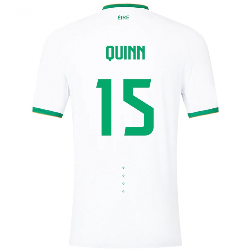 Uomo Maglia Irlanda Lucy Quinn #15 Bianco Kit Gara Away 24-26 Maglietta