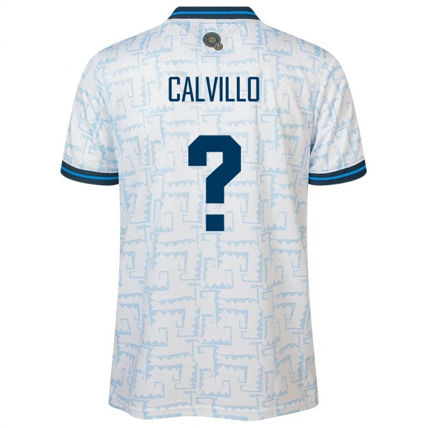 Uomo Maglia El Salvador Eric Calvillo #0 Bianco Kit Gara Away 24-26 Maglietta