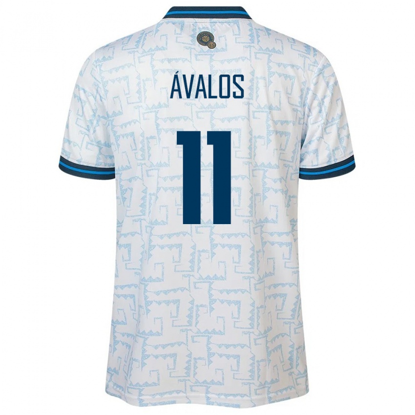 Uomo Maglia El Salvador Raúl Ávalos #11 Bianco Kit Gara Away 24-26 Maglietta