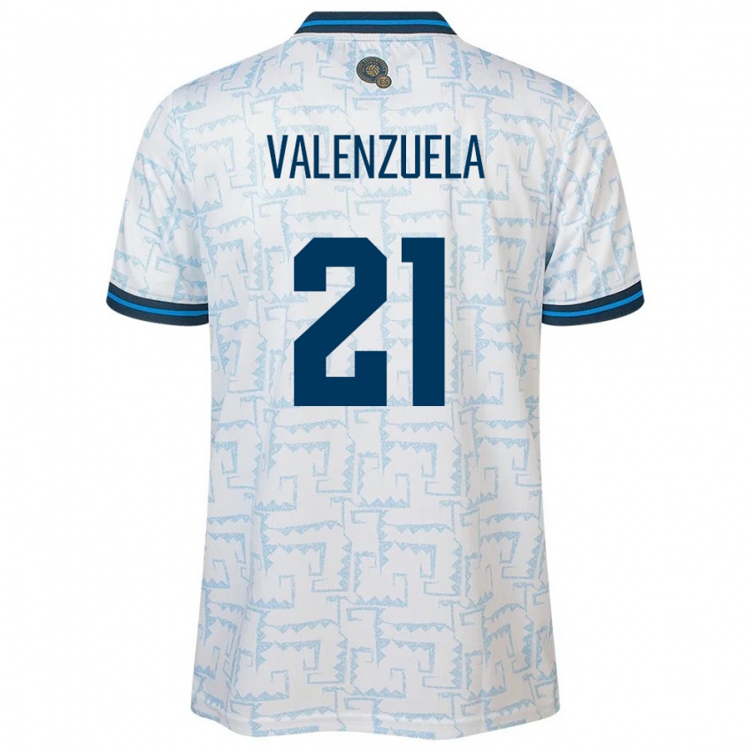 Uomo Maglia El Salvador Ana Valenzuela #21 Bianco Kit Gara Away 24-26 Maglietta